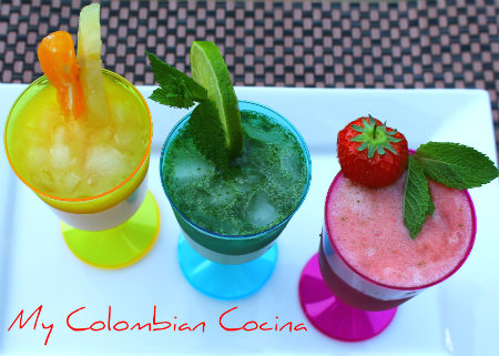 Cocteles sin Alcohol (Amarillo, Azul y Rojo)