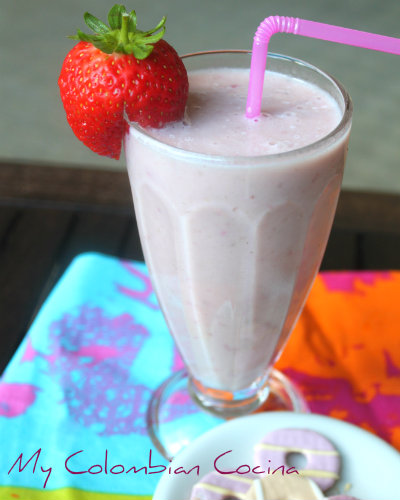 Batido de Fresas con Banano