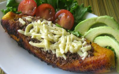 Platano con Carne en Polvo