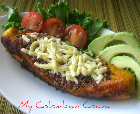 Platano con Carne en Polvo